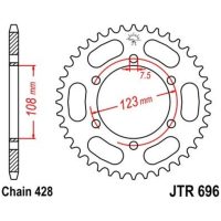 Rear Sprocket Steel Standard - 428 JT SPROCKETS