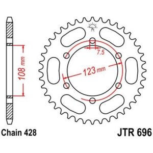 Rear Sprocket Steel Standard - 428 JT SPROCKETS