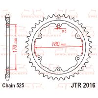 Rear Sprocket Steel Standard - 525 JT SPROCKETS
