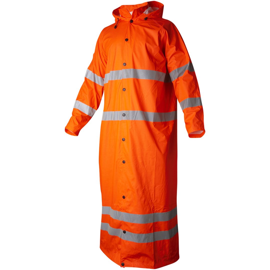 Regnfrakke Hi-Vis Signalorange Top Swede Large