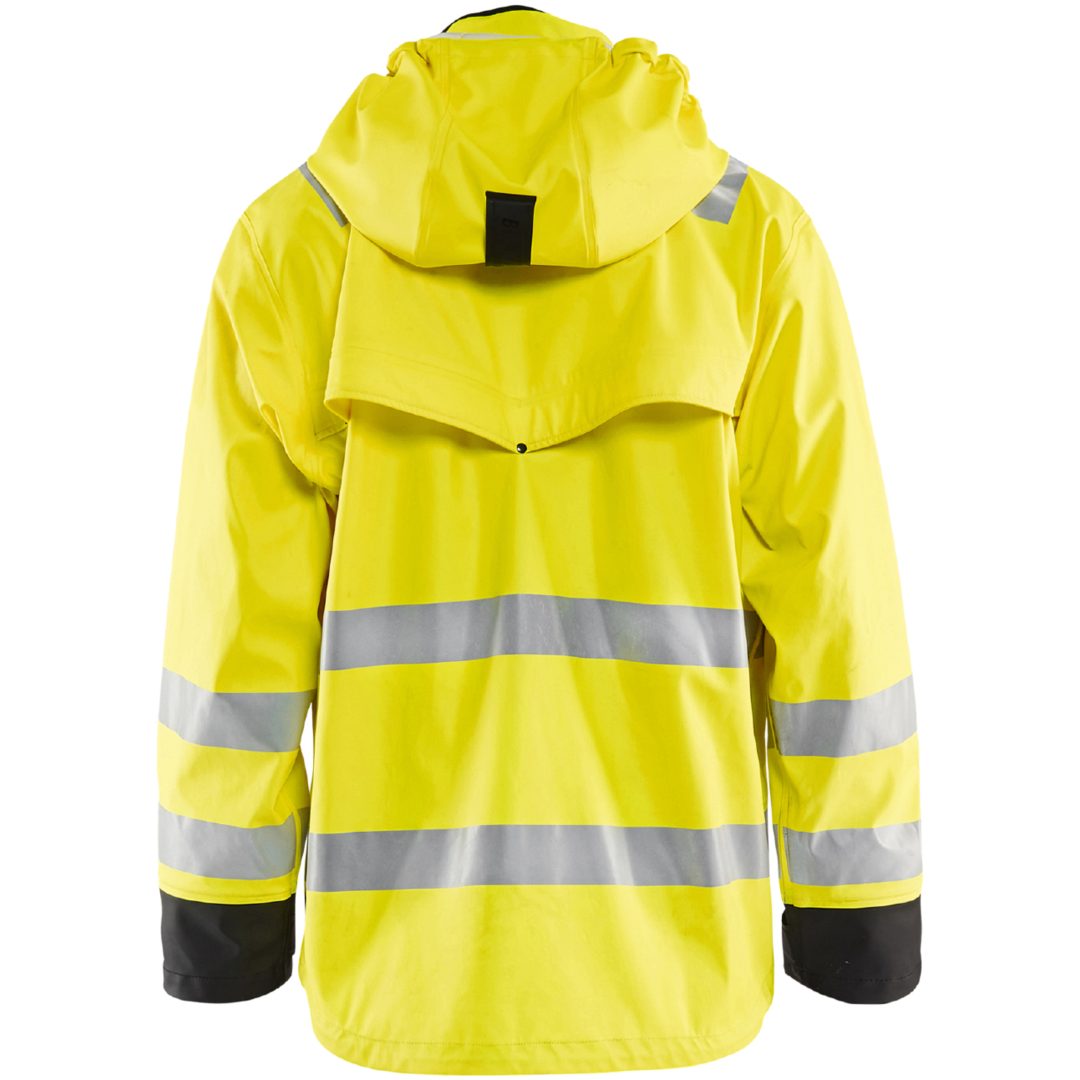 Regnjakke 43022003 Hi-Vis Gul / Sort BLÅKLÄDER REGNJAKKE 43022003 GUL/SVA XS – billede 2