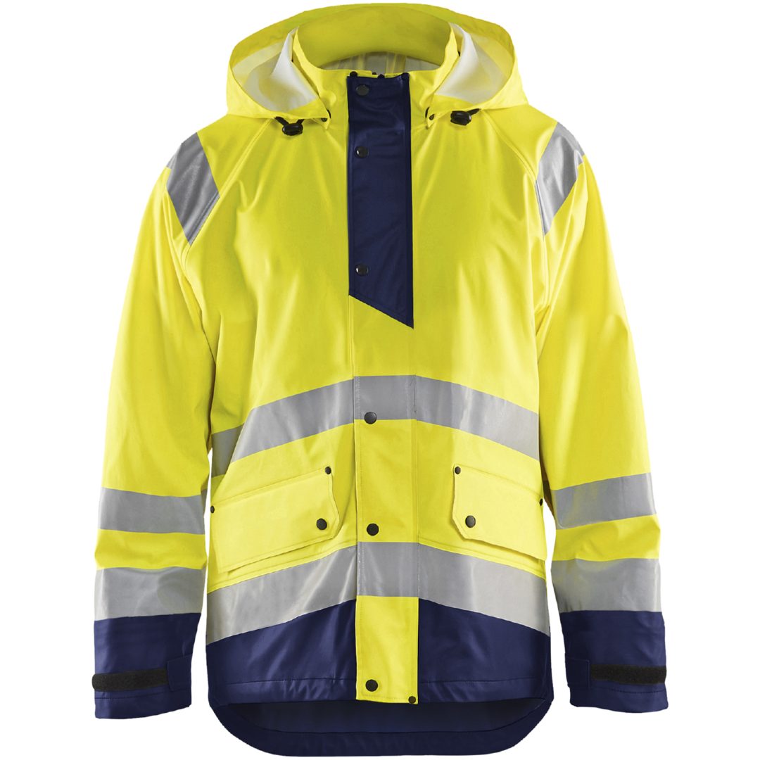 Regnjakke 43232000 Hivisgul / Marine BLÅKLÄDER REGNJAKKE 43232000 GUL/MAR XS
