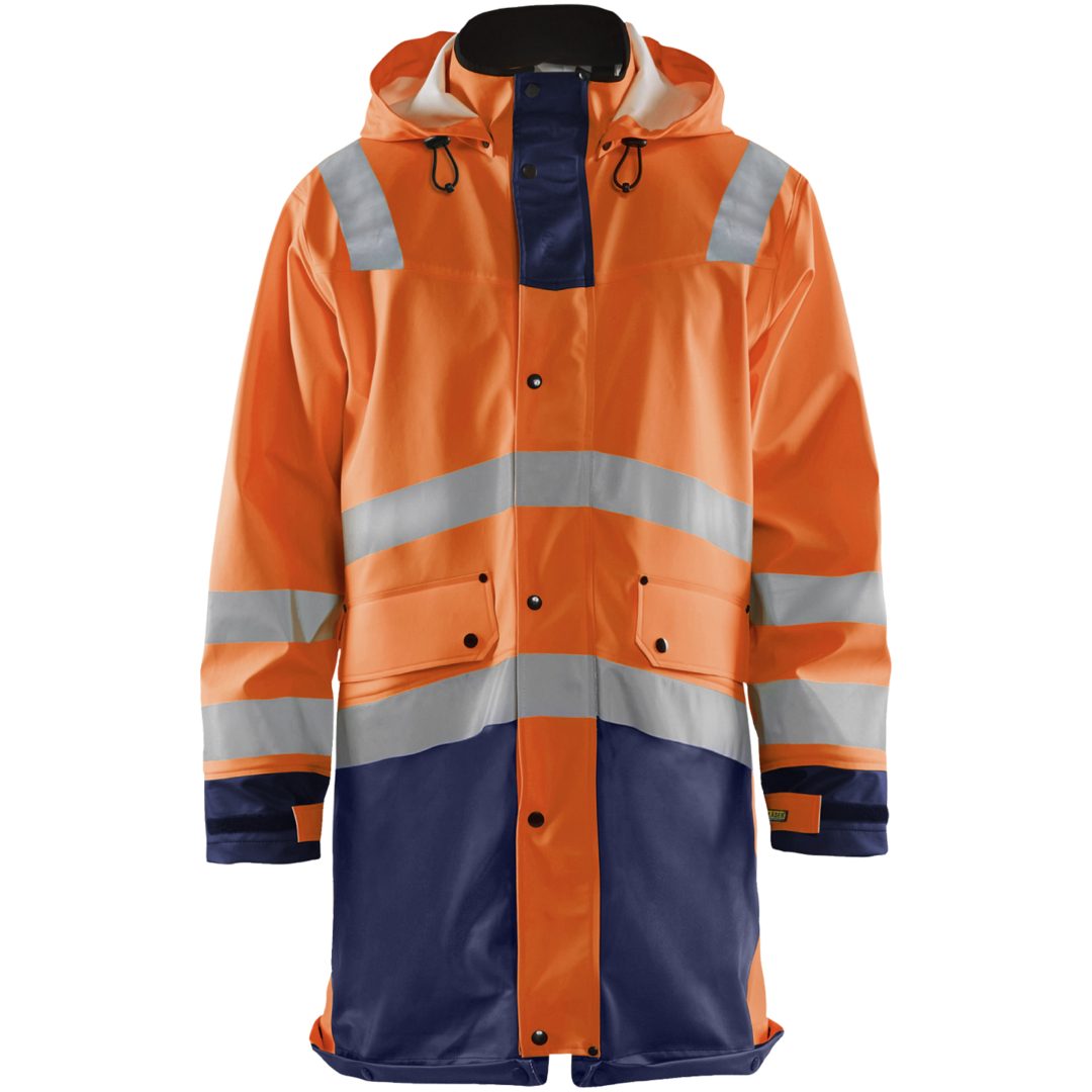 Regnjakke 43262005 Marine / Hivisorange BLÅKLÄDER REGNJAKKE 43262005 ORAN/MA XL