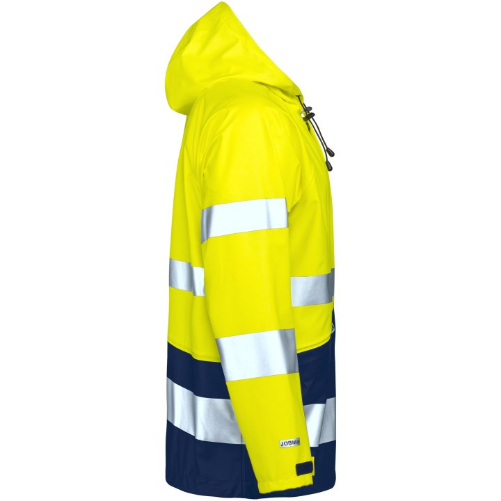 Regnjakke Varsel 1566 Technical Gul/Navy Jobman XXXL – billede 4