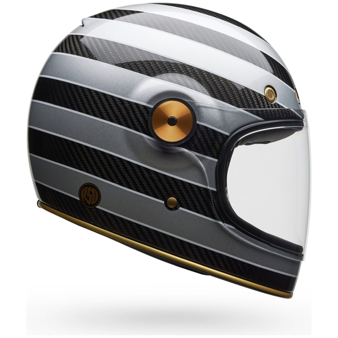 Retro Hjelm Bullitt Gt Carbon Rsd Temple Blank Sort/sølv BELL s – billede 2