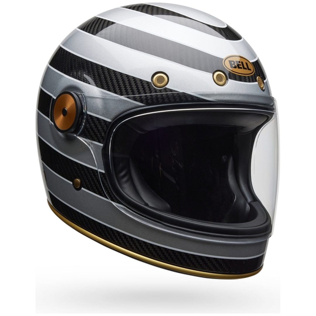 Retro Hjelm Bullitt Gt Carbon Rsd Temple Blank Sort/sølv BELL s