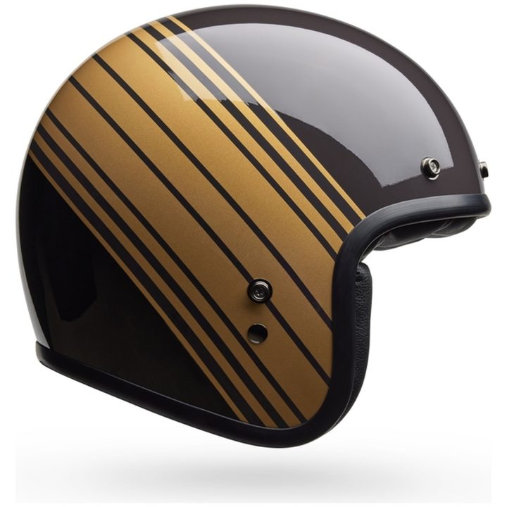 Retro Hjelm Custom 500 Edge Blank Brun/Guld BELL s – billede 3