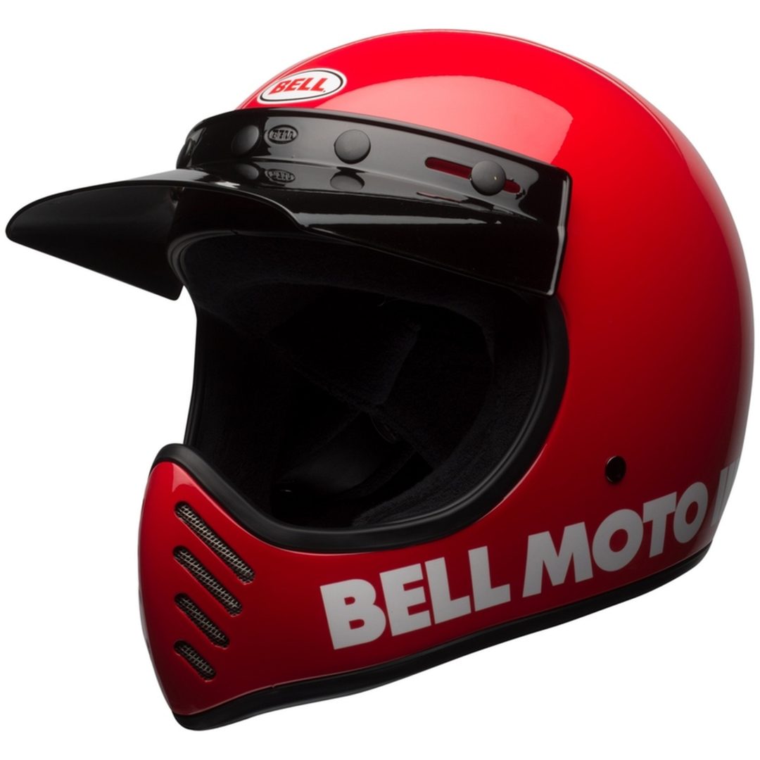 Retro Hjelm Moto-3 Classic Blank Rød BELL s