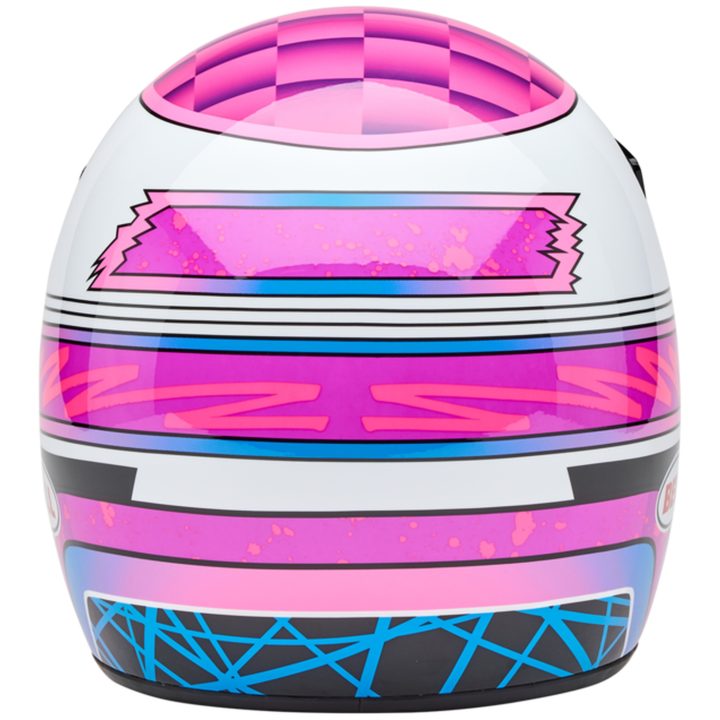 Retro Hjelm Moto-3 Deathspray Blank Rosa/lilla/hvid BELL XL – billede 5