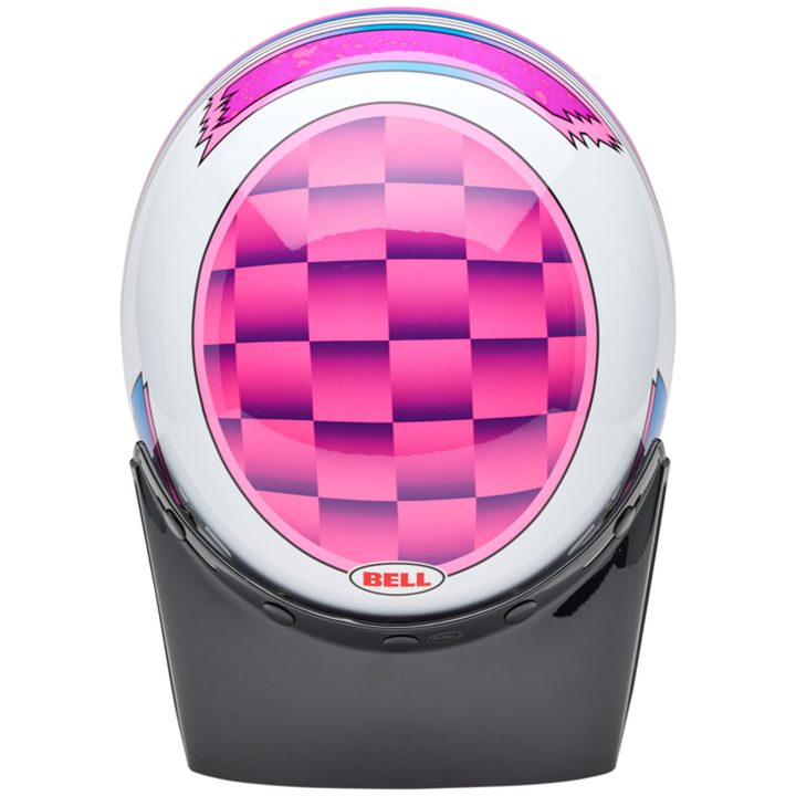 Retro Hjelm Moto-3 Deathspray Blank Rosa/lilla/hvid BELL XL – billede 8