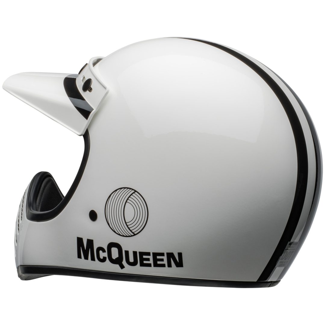 Retro Hjelm Moto-3 Steve Mcqueen Blank Hvid/Sort BELL s – billede 5