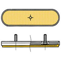 Retro-reflector Oval 96x27mm Orange V PARTS