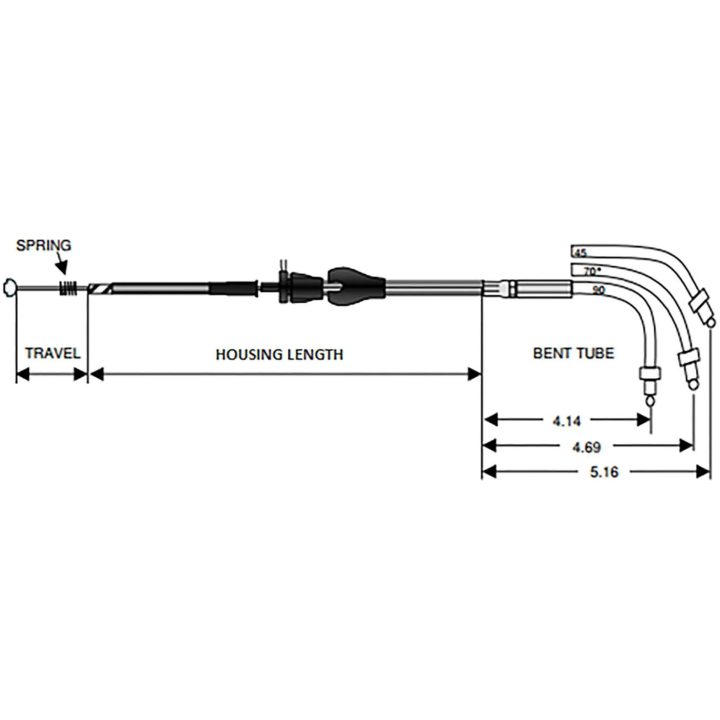 Returkabel Stålomspundet Harley-Davidson DRAG SPECIALTIES Kabel – billede 2
