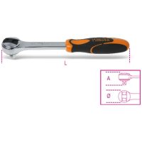 Reversible Socket Wrench 3/8' Male Square Drive 72 Teeth BETA