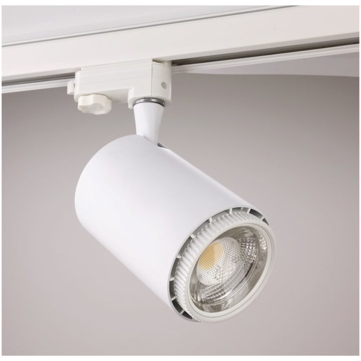 Rex II LED skinnespot, 3-faset, hvid, 25W, 230V MALMBERGS – billede 3