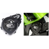 R&G RACING Left Crankcase Protection Cover Black Kawasaki Z1000/SX