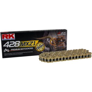 RK GB428MXZ1 Offroad/Street Kedja Guld +CL (clip kedjelås)