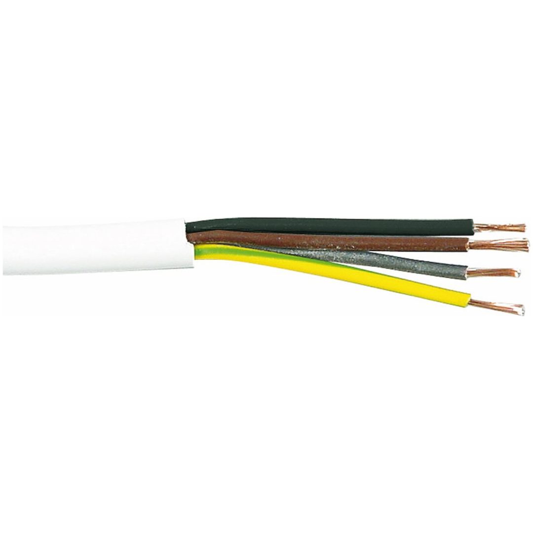 RKK (H05VV-F), 3G0,75 mm², Hvid, 10m, 300/500V MALMBERGS
