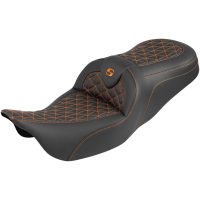 RoadSofa Tri Gripper Seat - Standard Reach - Orange Stitch - w/o Backrest