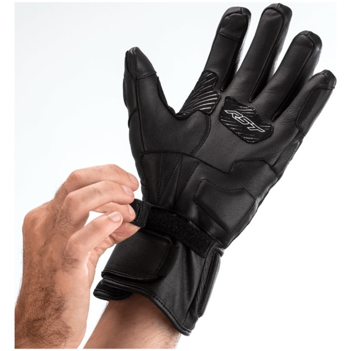 RST Læderhandsker Turbine Sort XS – billede 4