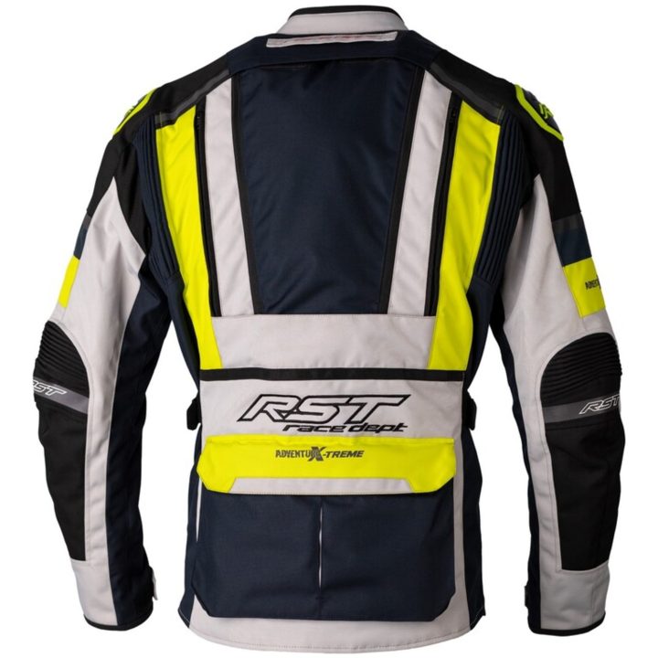 RST MC-Jakke Adventure X-Treme CE Sølv/Marineblå/Gul s – billede 5