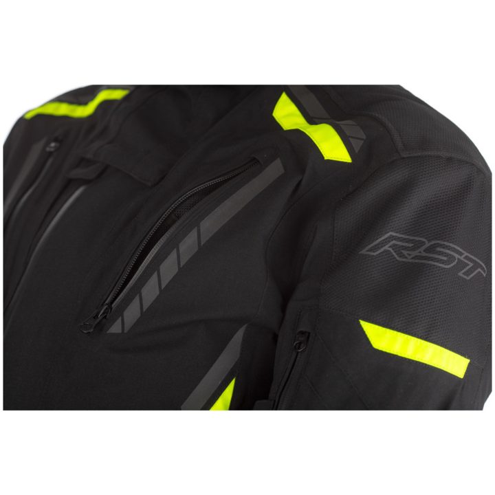 RST MC-Jakke Pathfinder CE Sort/Neongul L – billede 11