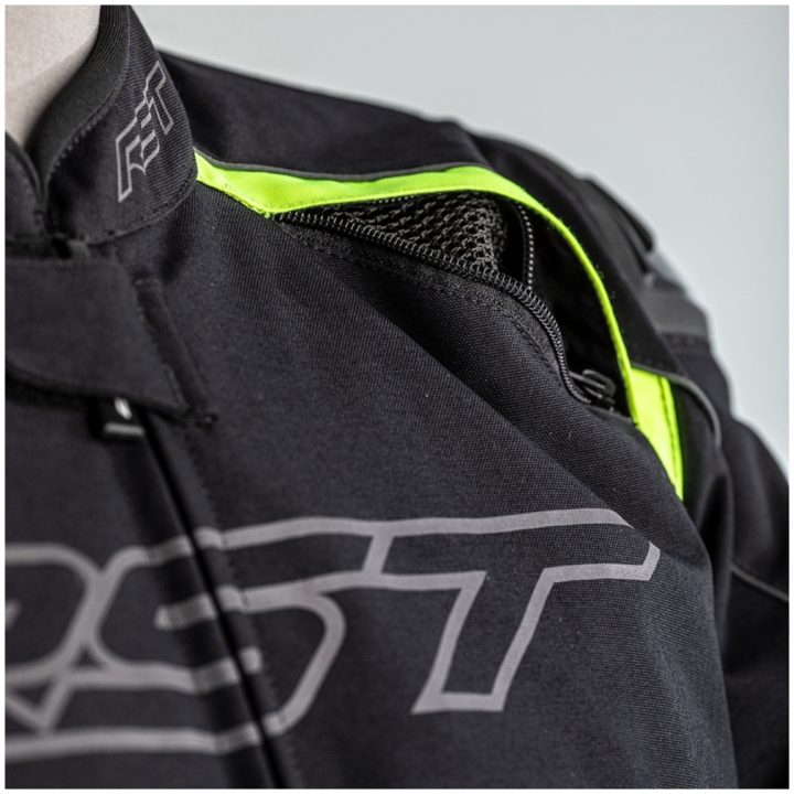 RST MC-Jakke Sabre Airbag Sort/Grå/Neongul M – billede 7