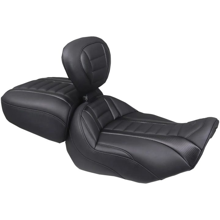 Sæde Deluxe Touring Solo Sort/grå MUSTANG – billede 3