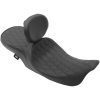 Sæde Low Profile Touring Sort DRAG SPECIALTIES Diamond Stitch – miniature 2
