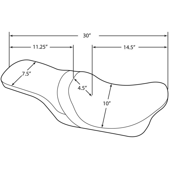 Sæde Pradator 2-UP Sort DRAG SPECIALTIES Glat – billede 6