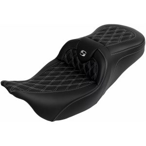Sæde Roadsofa Lattice Stitch Sort Læder SADDLEMEN