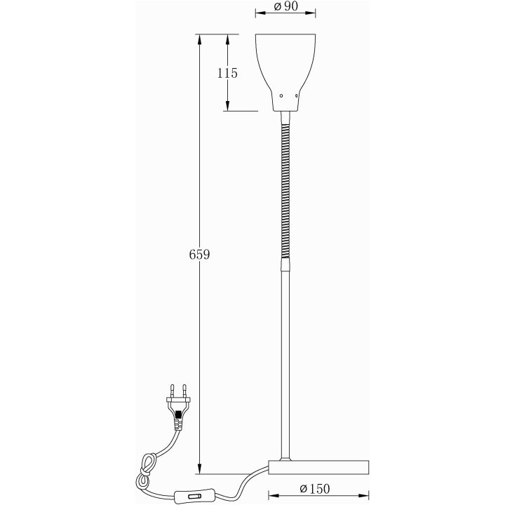 Sarek Bordlampe, ANETA HOME Stål – billede 4