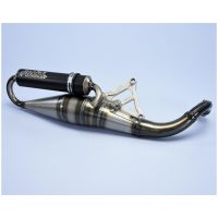 Scooter Team 4 Exhaust Stainless Steel/Carbon - Peugeot Kisbee 50 POLINI
