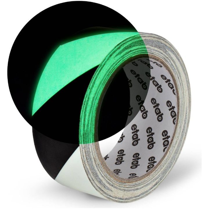 Selvlysende Tape Gul/Sort ETAB TAPE EFTERLYSENDE 40MM GUL/SORT – billede 2