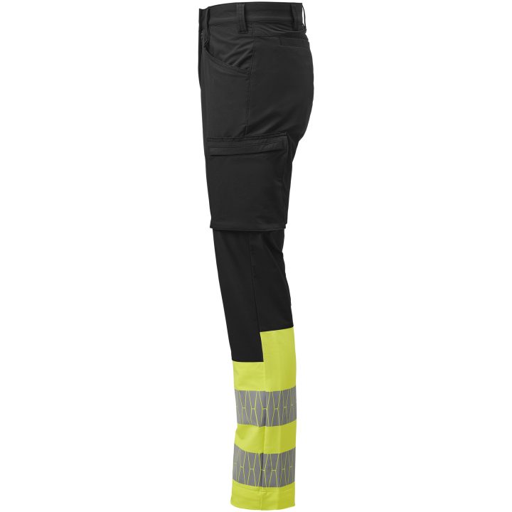 Servicebyxa 2328 Stretch Varsel Svart Gul Jobman – billede 2
