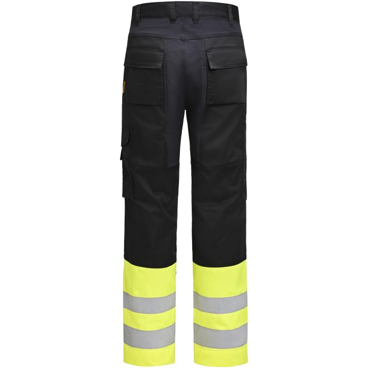 Servicebyxa Dam 2416 Varsel Stretch Svart gul Jobman – billede 2