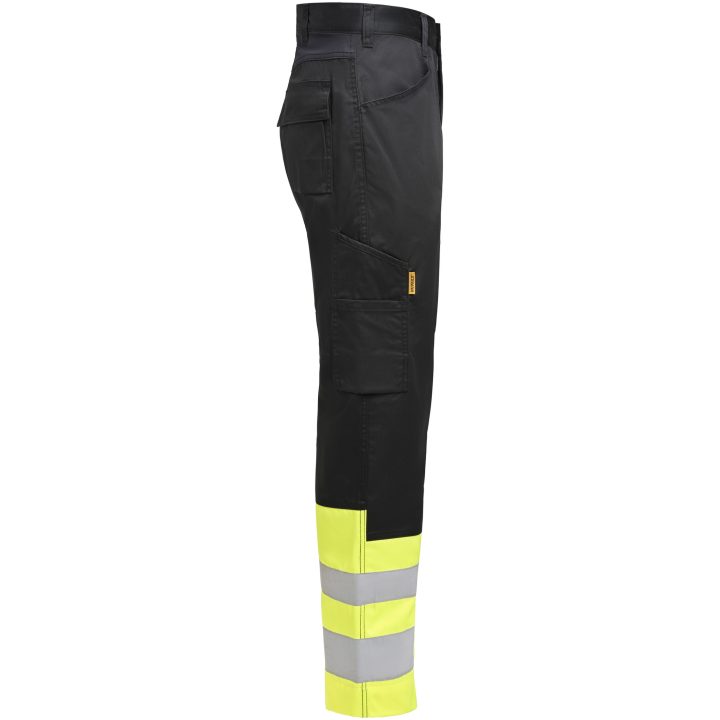 Servicebyxa Dam 2416 Varsel Stretch Svart gul Jobman – billede 3
