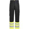 Servicebyxa Dam 2416 Varsel Stretch Svart gul Jobman – miniature 1