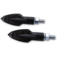 SHIN YO Vinci LED Indicator Body Black / Lens Smoked (Pair), Front & Rear