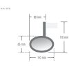 Sidespejl Ferrara Sort SHIN YO – miniature 3