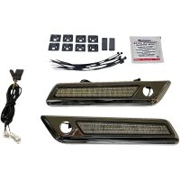 Sidetaskelås Led Lys Røgfarvet/Rød/Krom CUSTOM DYNAMICS