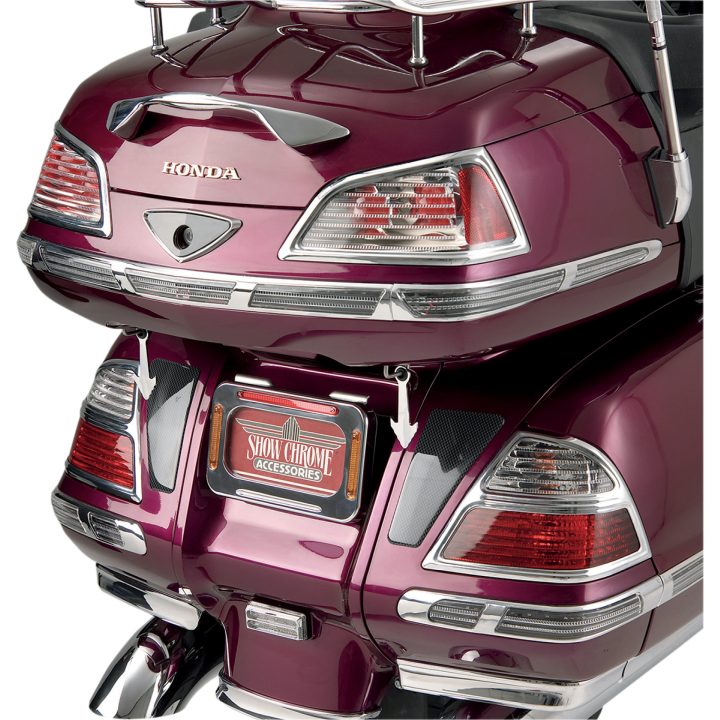 Sidetaskelister Led Trunk And Saddlebag Molding Insert Kit Klar/Rød/Krom SHOW CHROME Nedre