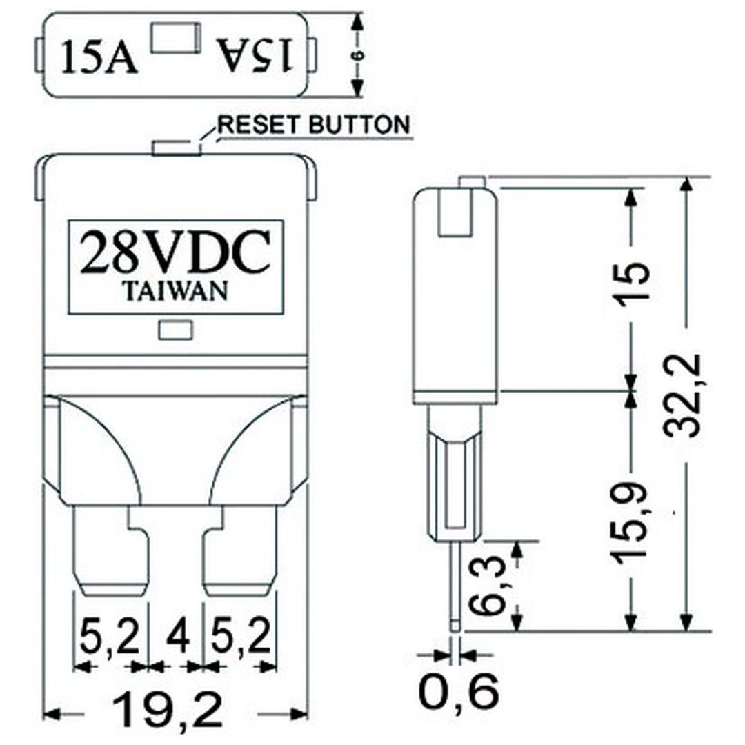 Sikring Resetbar 10A Osculati