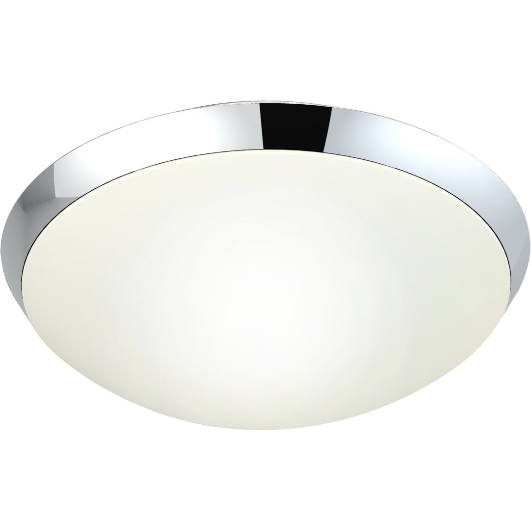 Siracusa Plafond Bad, Krom ANETA HOME Sokkel E27 Krom /Opalhvid