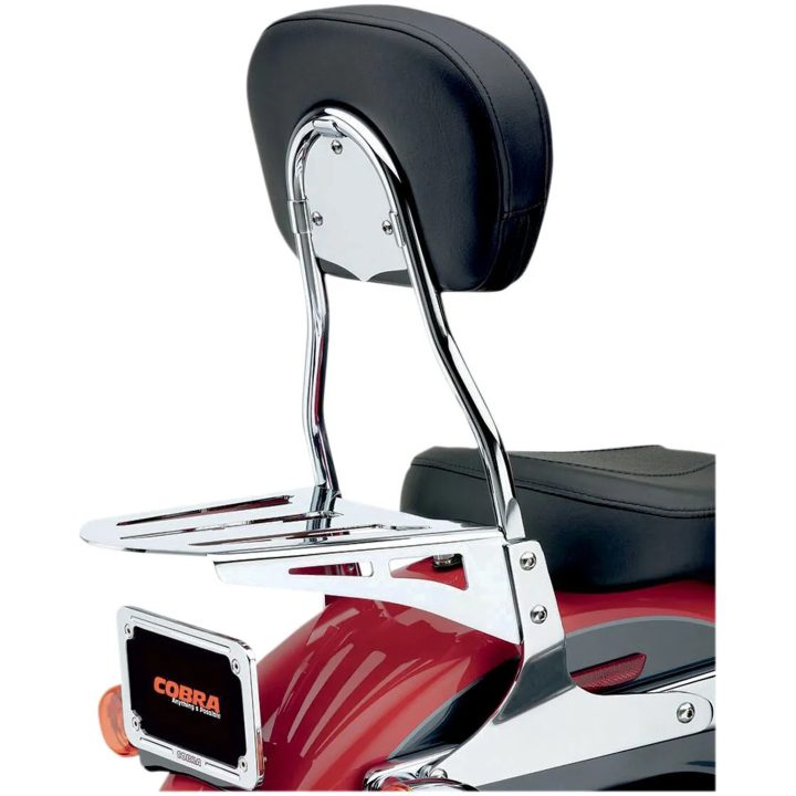 Sissy Bar Rund Inkl. Ryglæn Stål COBRA 305 mm (12") x 210 mm (8-1/4") – billede 2