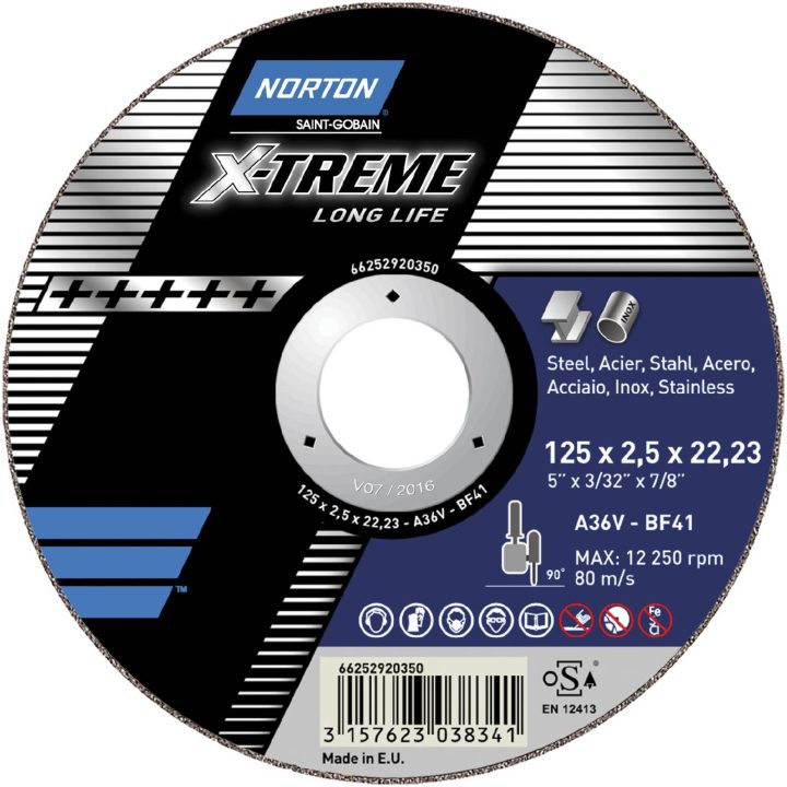 Skæreskive X-treme NORTON SKÆRESKIVE 125X1,0X22 X-TREME – billede 2