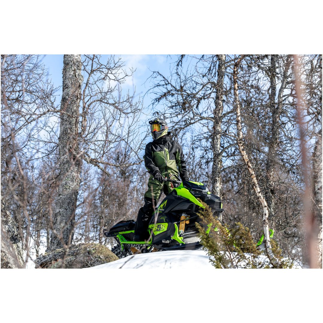 Skidragtoverall Dynamic Sort Militærgrøn Neongul AMOQ XS – billede 3