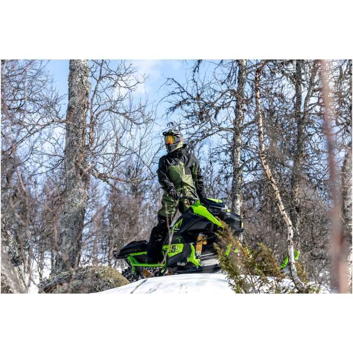 Skidragtoverall Dynamic Sort Militærgrøn Neongul AMOQ XS – billede 6