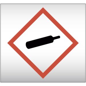 Skilt rørmærkning GHS04-piktogram Gas under tryk