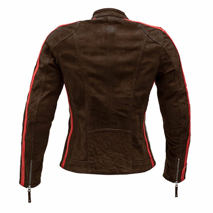 Skinnjacka Dam Uma Nubuck Brun Rusty Stitches 40 – billede 2